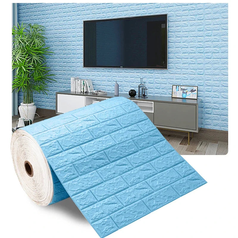 70 cm x 1/5/10 m 3D-Tapete, Dekoration, selbstklebend, antiker Schaumstoff, Ziegelstein-Tapete, Wohnzimmer, Schlafzimmer, wasserdichter 3D-Wandaufkleber
