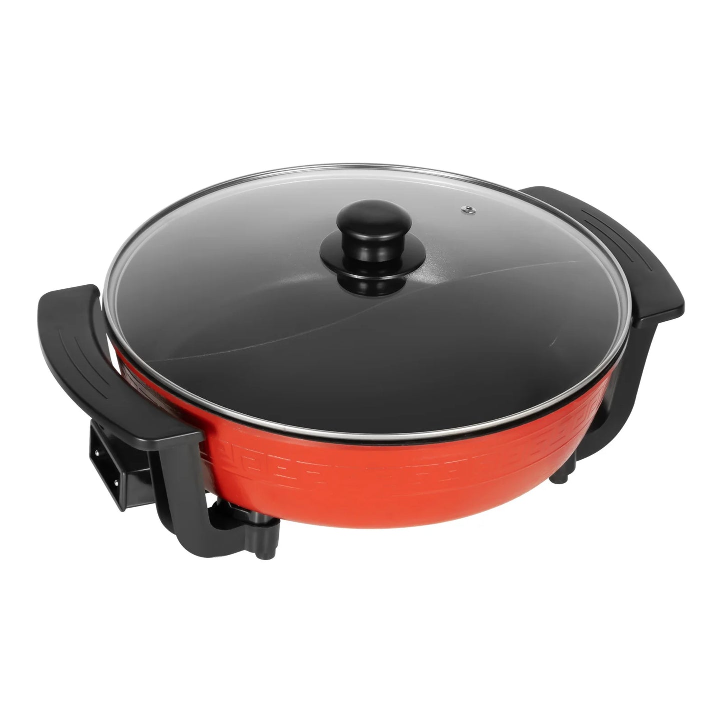 6L Haushalts-Hot Pot 1360 W 220 V elektrischer Kochtopf Bratpfanne Eintopftopf 2 Fächer Antihaft-Hotpot Temperatur einstellbar