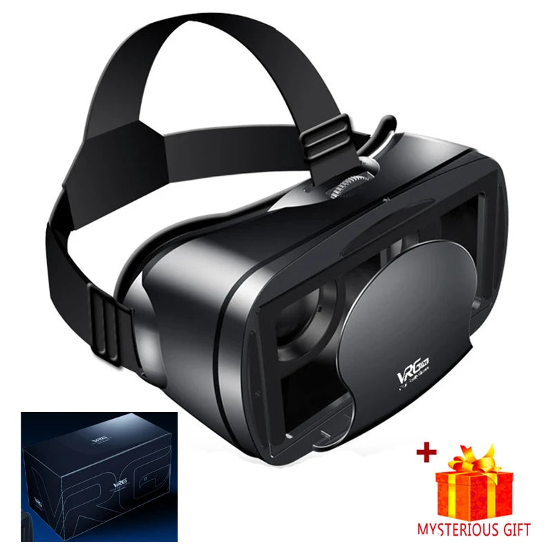 Virtual Reality 3D VR Headset Smart Brille Helm für Smartphones Handy Mobile 7-Zoll-Linsen Fernglas mit Controllern