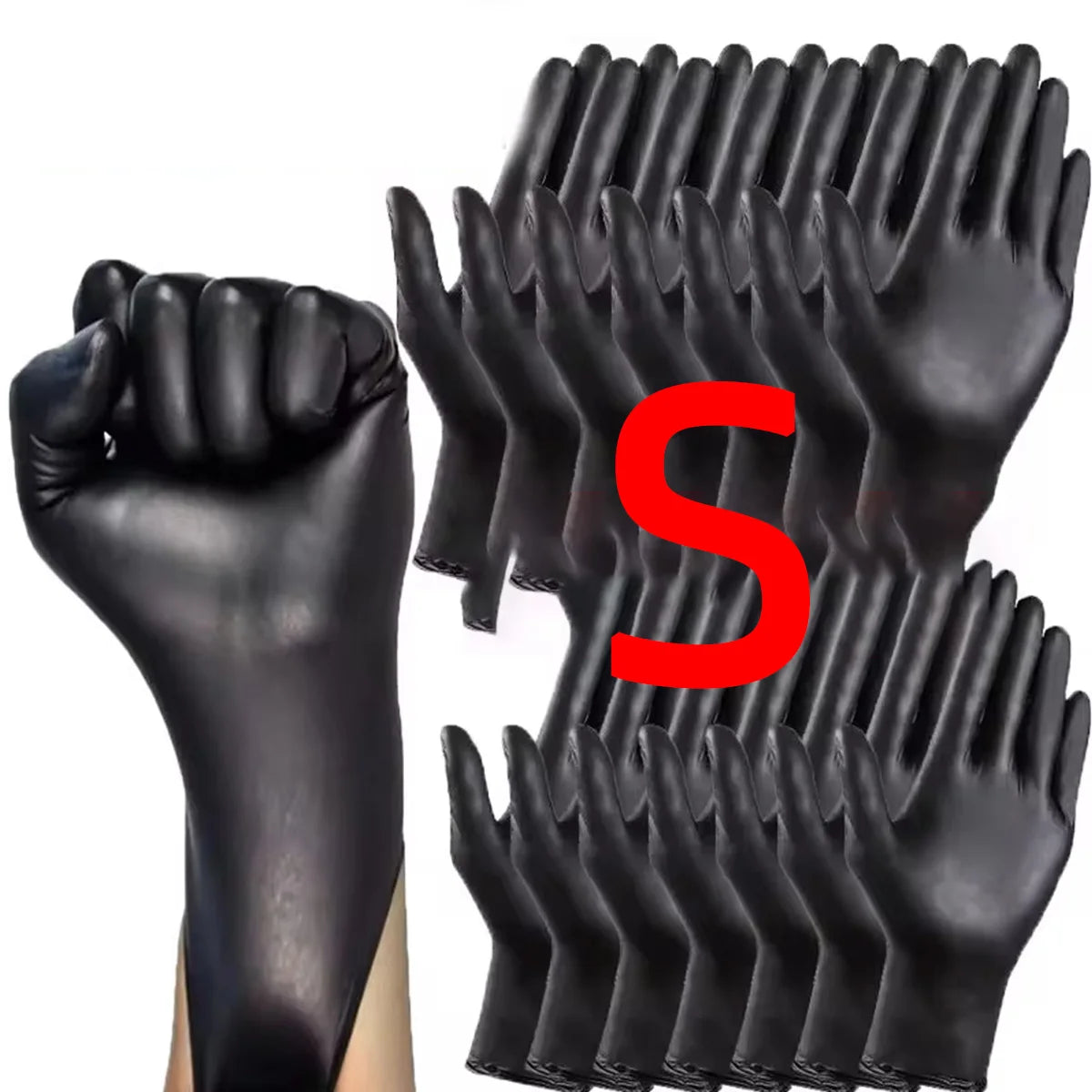 Schwarze Einmal-Handschuhe – Latexfrei für Küche & Industrie