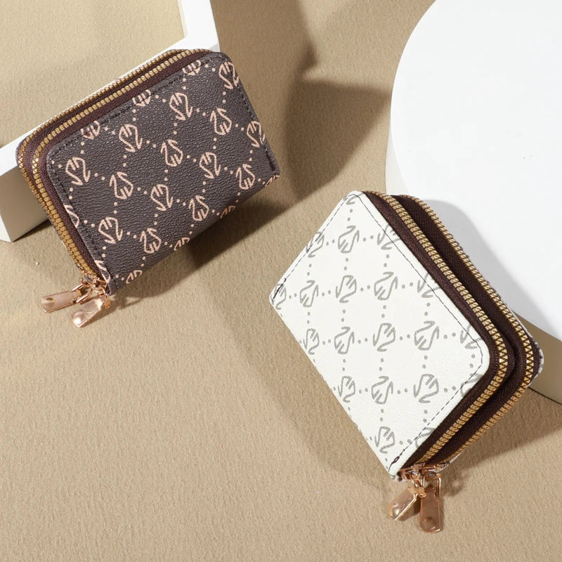 Schickes Vintage-Geldbörse mit Kartenhalter und Reißverschluss für Damen – sichere Multi-Kartenfächer, modisches Kunstleder mit Münzgeldbörse, luxuriös