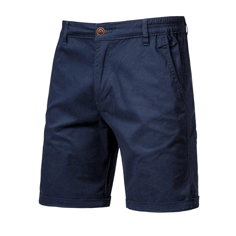 2025 neue Sommer 100% Baumwolle Solide Shorts Männer Hohe Qualität Casual Business Social Elastische Taille Männer Shorts 10 Farben Strand shorts