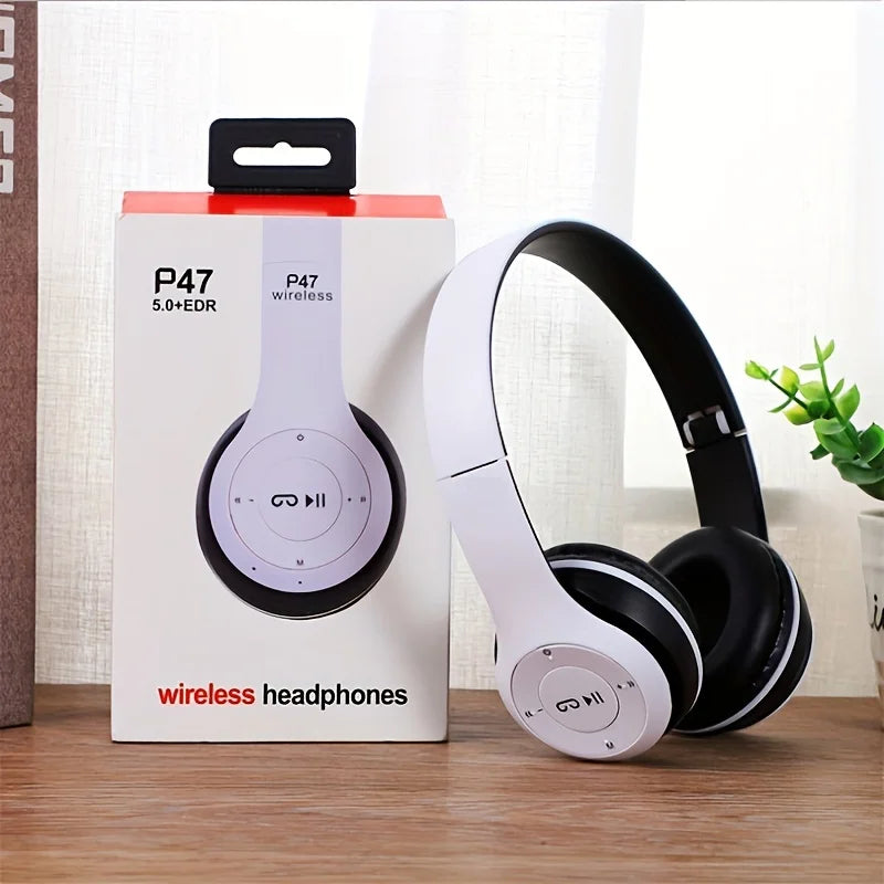 Stereo P47 Headset 5,0 Bluetooth Headset Falt serie Wireless Sportspiel Headset für iPhone Xiaomi