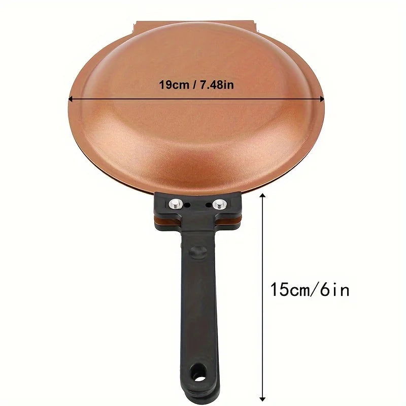 Doppelseitige Anti-Haft Pfanne – Klappbar für Pancakes & Eier