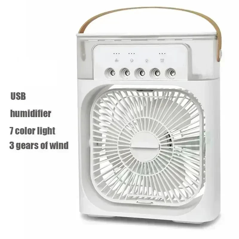 Neue 3-in-1-Ventilator, Klimaanlage, Haushalt, Mini-Luftkühler, LED-Nachtlicht, tragbarer Luftbefeuchter, Lufteinstellventilator, Büro- und Heimventilator