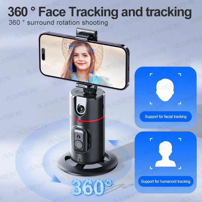 AXNEN P02 360 Rotation Follow-up Gimbal Stabilisator Einbeinstativ Desktop Tracking Gimbal mit Fernbedienung für Telefon Tiktok Live Fotografie - FUXL-Shopify