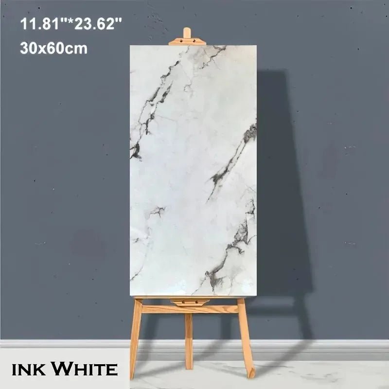 10–20 Stück 30 x 60 cm selbstklebende Marmor - PVC - Bodenfliesen, wasserdicht, abziehbarer Wandaufkleber, Küche, Badezimmer, abnehmbare Heimdekoration - FUXL - Shopify