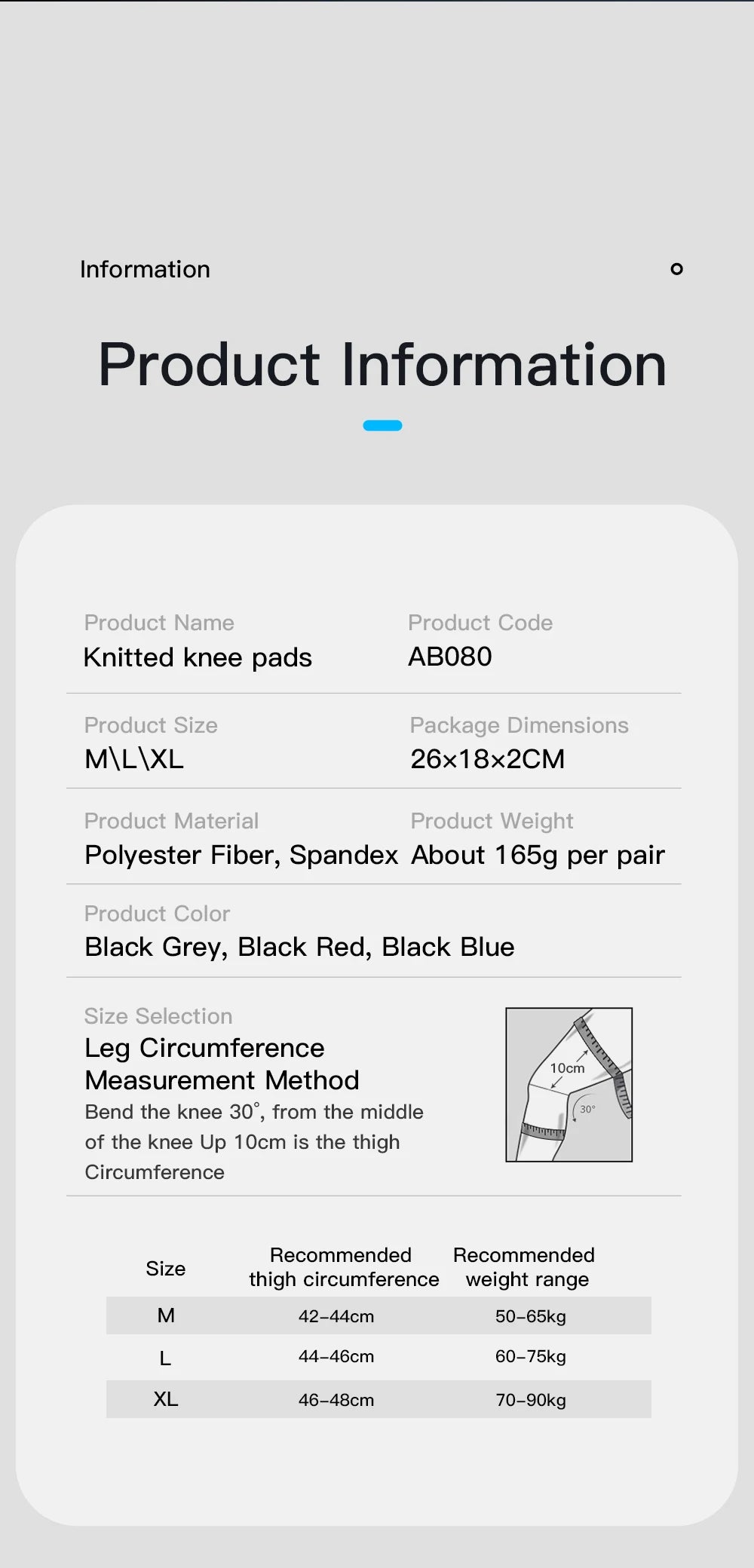 Fuxl Kompressions-Kniebandage – 1 Stück | Elastisch & Atmungsaktiv für Sport, Schmerzen & Stabilität im Knie