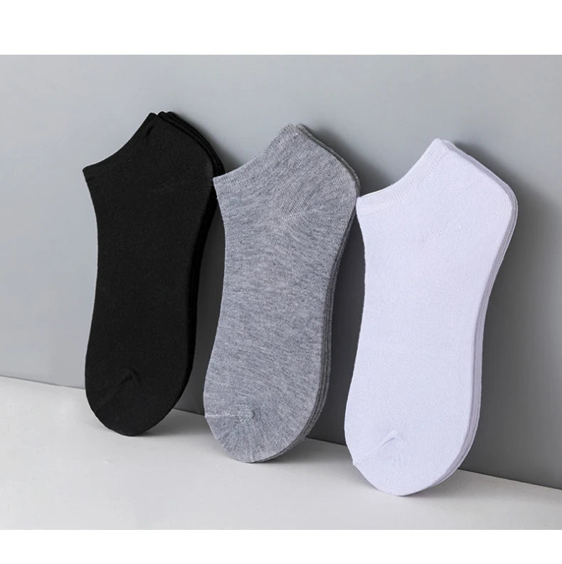 5 Pairs of Women's/men's Boat Socks Invisible Low Cut Anti Slip Summer No Show Ankle Socks Solid Color Casual Breathable - FUXL-Shopify