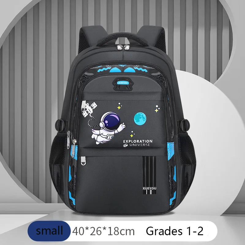 Kinder-Rucksack – Schulranzen für Jungen mit Astronauten-Motiv, wasserdichter Grundschulrucksack, Büchertasche, Mochila Infantil