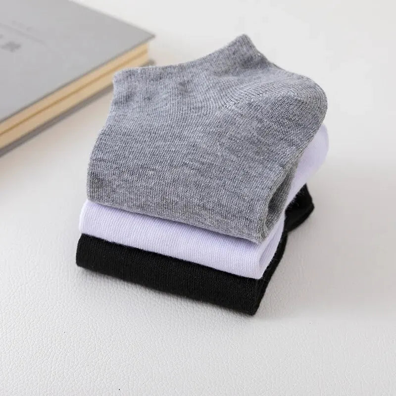 5 Pairs of Women's/men's Boat Socks Invisible Low Cut Anti Slip Summer No Show Ankle Socks Solid Color Casual Breathable - FUXL-Shopify