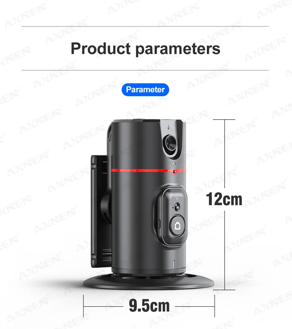 AXNEN P02 360 Rotation Follow-up Gimbal Stabilisator Einbeinstativ Desktop Tracking Gimbal mit Fernbedienung für Telefon Tiktok Live Fotografie - FUXL-Shopify