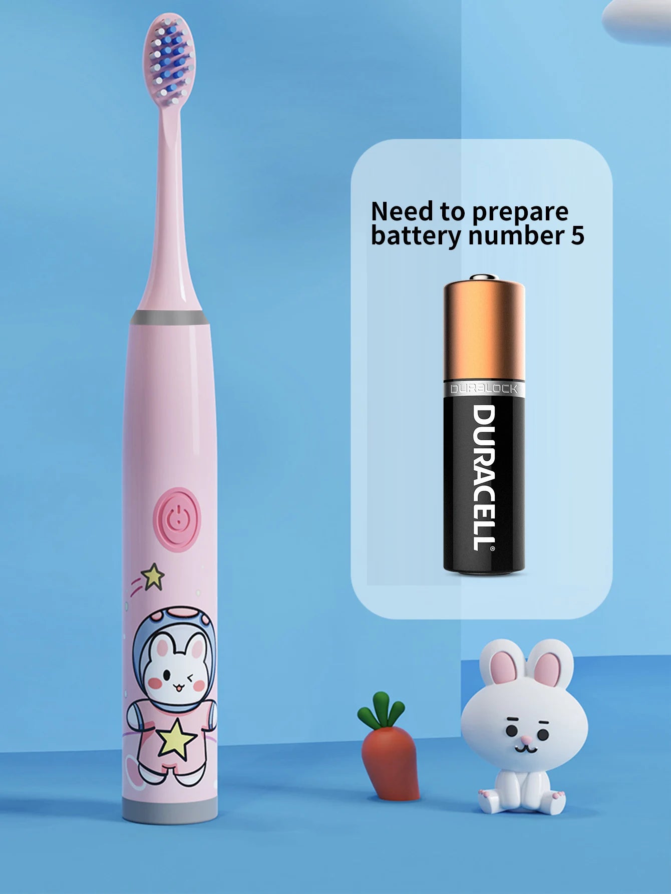 Kinder-Reinigungs bürste für weiches Haar (Batterie nicht einges ch lossen)