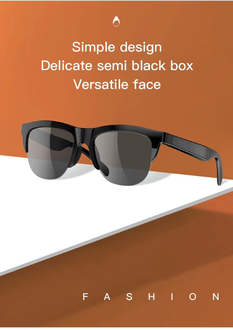 Intelligente Bluetooth-Brille auf Touch-Basis mit Knochenleitung für Outdoor-Sportanrufe, Sonnenbrillen, kabellose Business-Kopfhörer