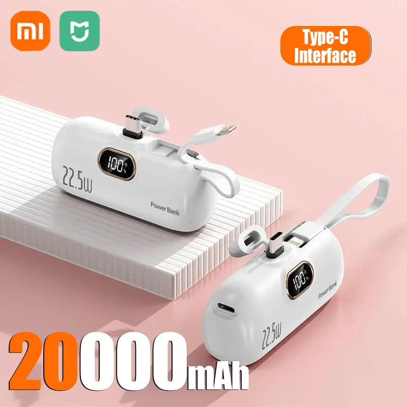 Xiaomi Mini Praktische mobile Powerbank 30000 mAh Tragbares Schnellladen geeignet für iPhone 16 15 14 Samsung Externer Akku