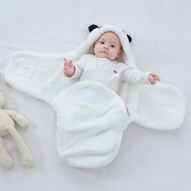 Weiche Babyschlafsäcke, warm, für Herbst und Winter, Wickeldecken für Neugeborene, Cartoon-Kokon für Babys, Flanell-Babyschlafsack, 0–9 Monate - FUXL-Shopify