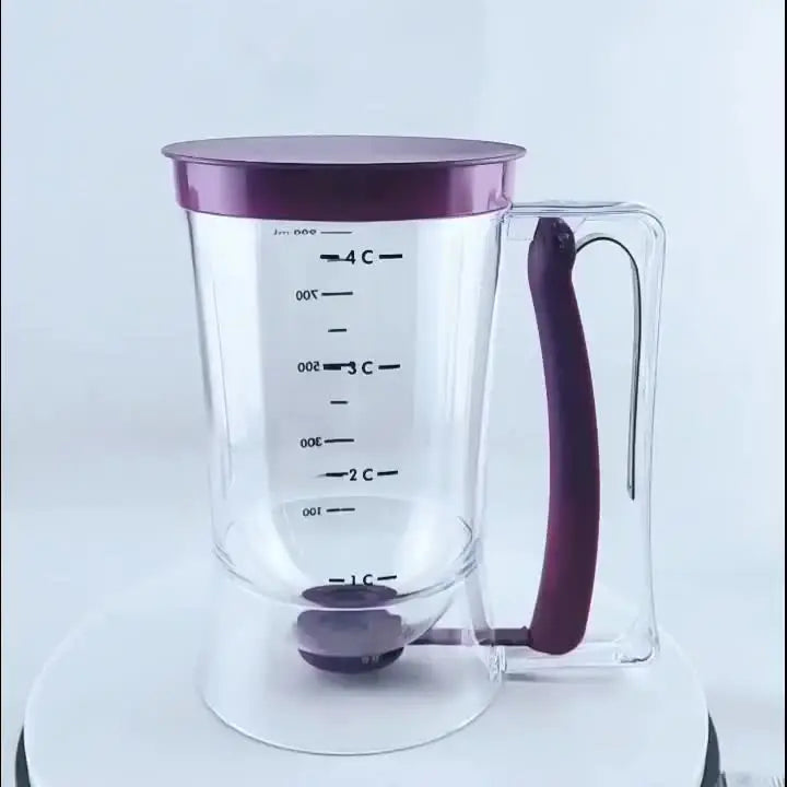900ml Teigspender (1 Stück) – Mit Messskala & Auslauf – Ideal für Pfannkuchen, Cupcakes & Kekse – Spülmaschinengeeignet - FUXL-Shopify