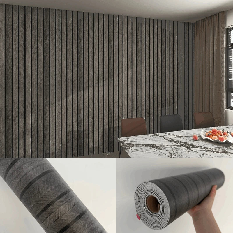 Nachahmung von Holzmaserung, Schaumstoff-Tapete, selbstklebend, wasserdicht, für Schlafzimmer, Wohnzimmer, Wandaufkleber zum Abziehen und Aufkleben, Raumdekoration