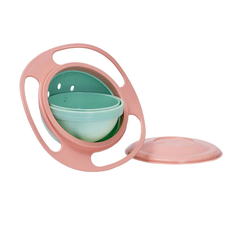 Universal Gyro Bowl (auch bekannt als 360° drehbarer, auslaufsicherer Kinderlernbecher) ist ein innovatives Baby- und Kinderfütterungsgeschirr, das durch sein gyroskopisches Design ein Verschütten verhindert. - FUXL-Shopify