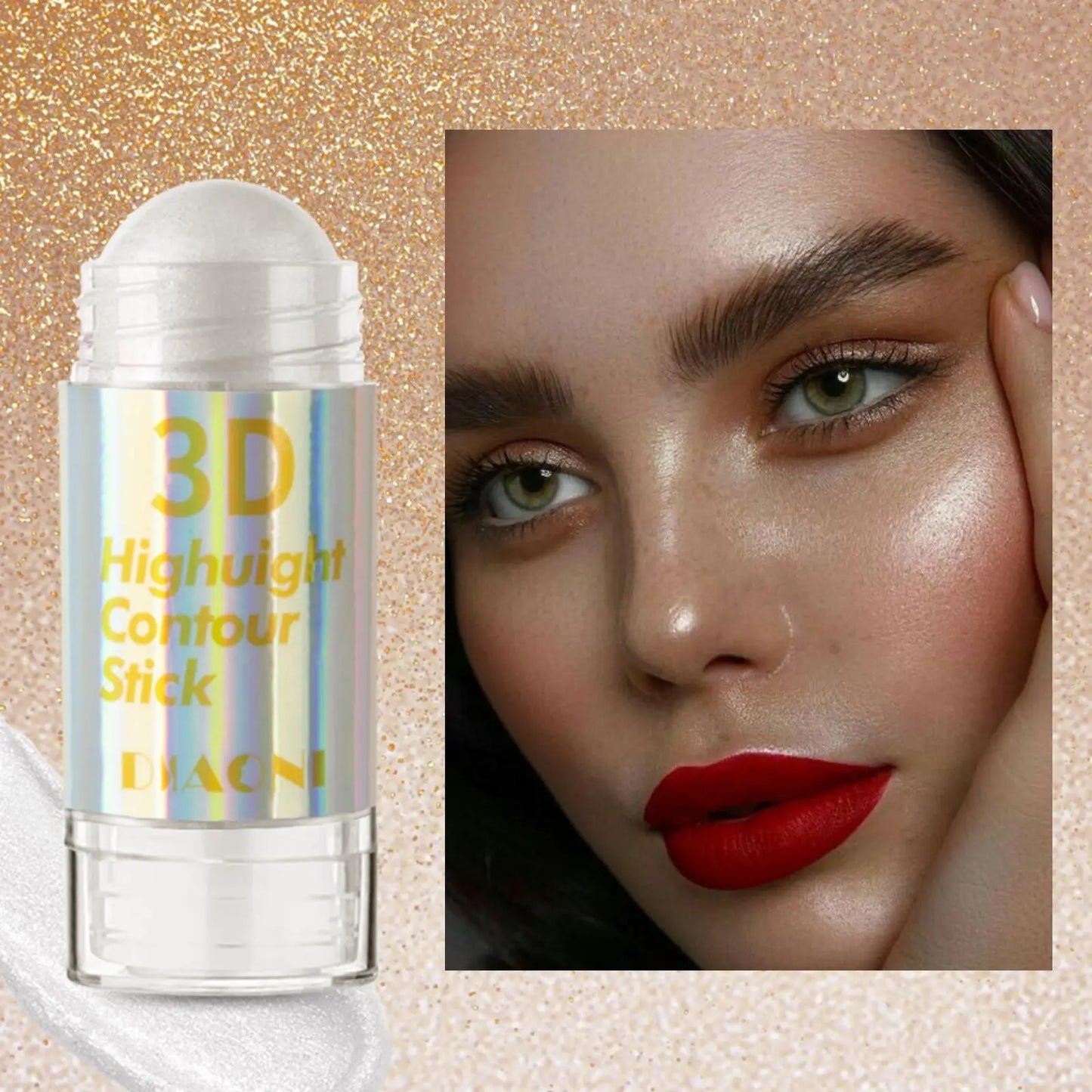 6 farben 3D Gesicht Erhellen Highlighter Bar Kosmetische Gesicht Kontur Bronzer Schimmer Highlighter Stick Concealer Creme Make-Up-tool