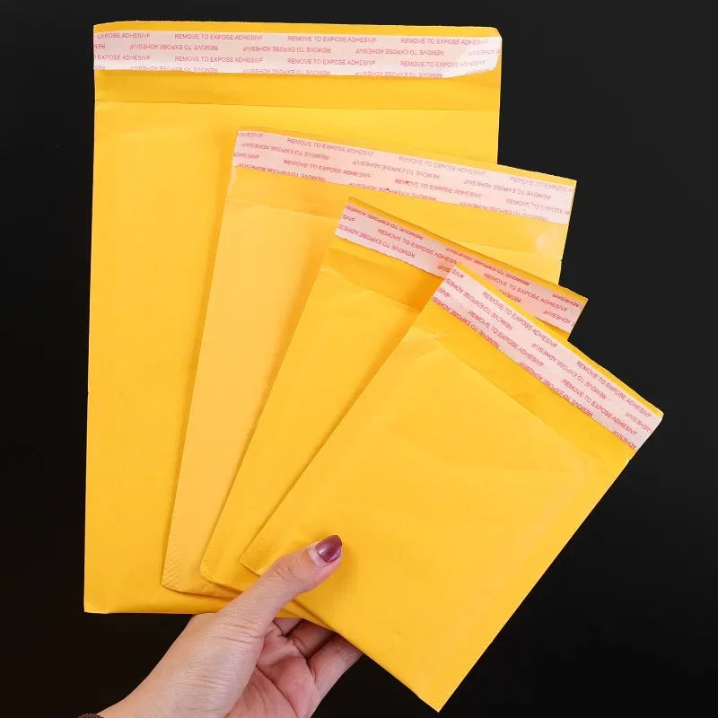 10–50 Stück Luftpolstertaschen aus Kraftpapier, selbstdichtende Papierumschläge, wasserdichte, gepolsterte, gepolsterte Schaumstoff-Versandtaschen zum Verpacken