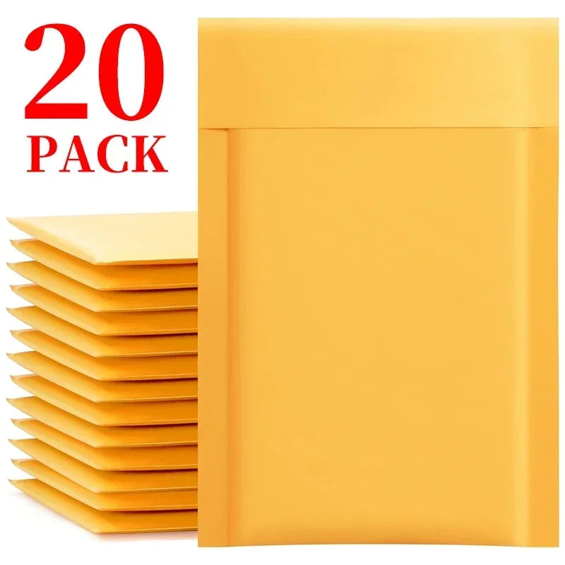 10–50 Stück Luftpolstertaschen aus Kraftpapier, selbstdichtende Papierumschläge, wasserdichte, gepolsterte, gepolsterte Schaumstoff-Versandtaschen zum Verpacken