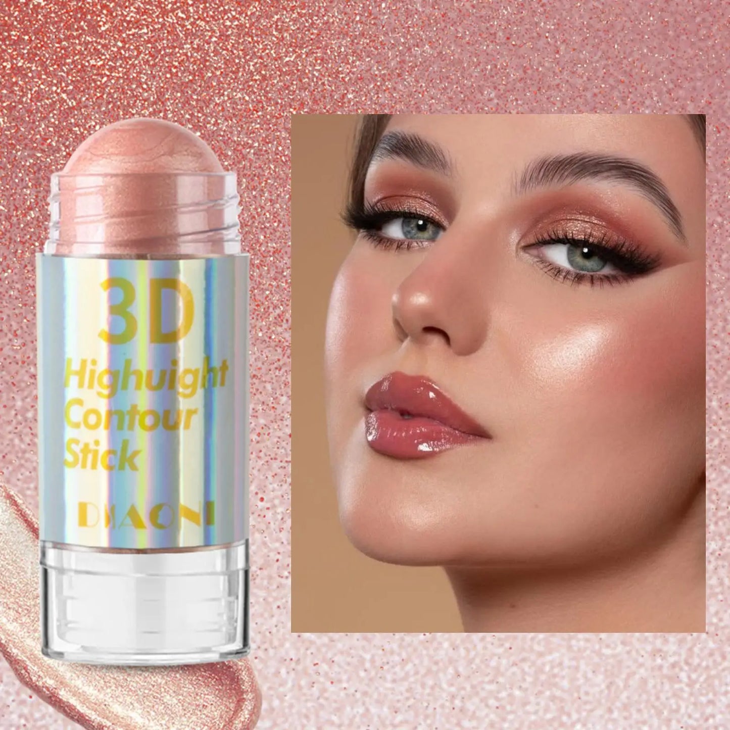 6 farben 3D Gesicht Erhellen Highlighter Bar Kosmetische Gesicht Kontur Bronzer Schimmer Highlighter Stick Concealer Creme Make-Up-tool