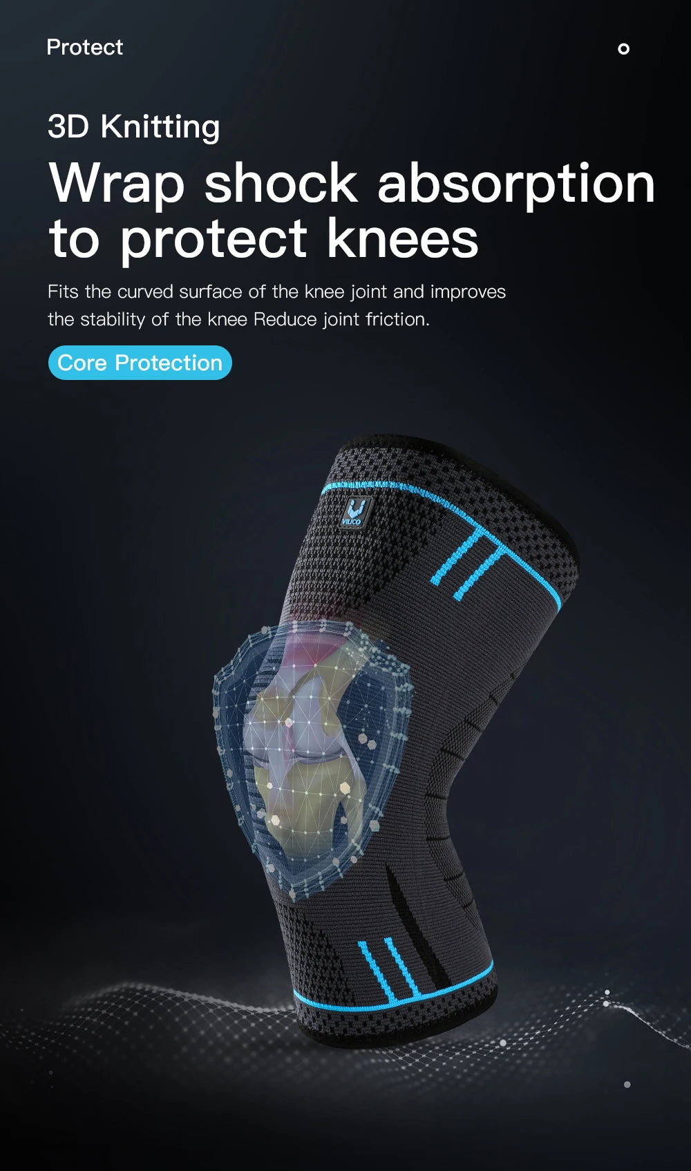 Fuxl Kompressions-Kniebandage – 1 Stück | Elastisch & Atmungsaktiv für Sport, Schmerzen & Stabilität im Knie