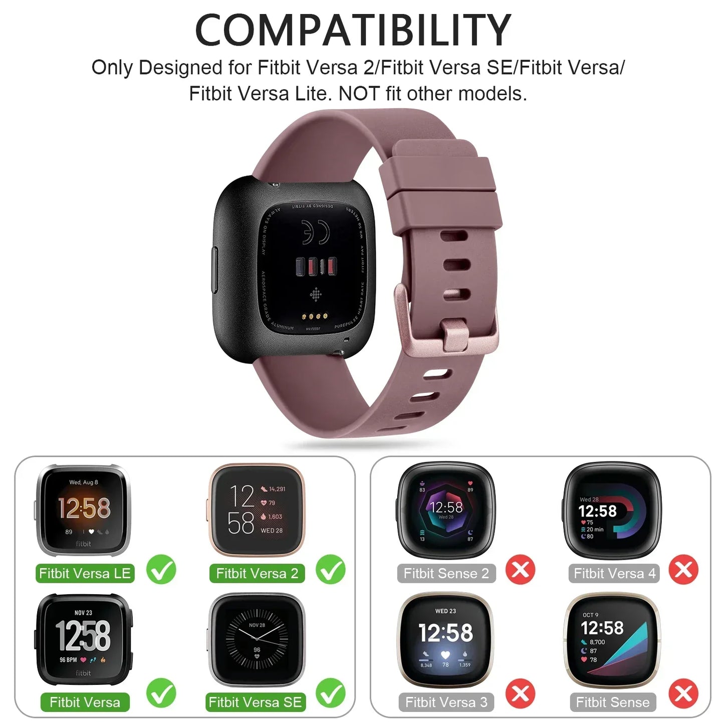 Sportarmband für Fitbit Versa 1 / Versa 2 / Versa Lite – Strap Ersatzband Smartwatch-Armband