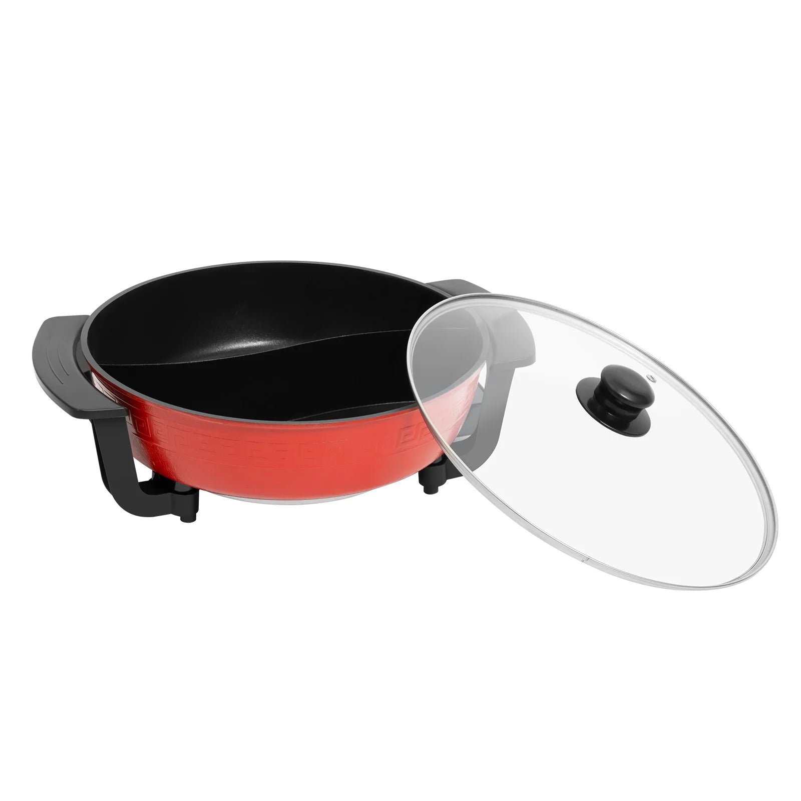 6L Haushalts-Hot Pot 1360 W 220 V elektrischer Kochtopf Bratpfanne Eintopftopf 2 Fächer Antihaft-Hotpot Temperatur einstellbar - FUXL-Shopify