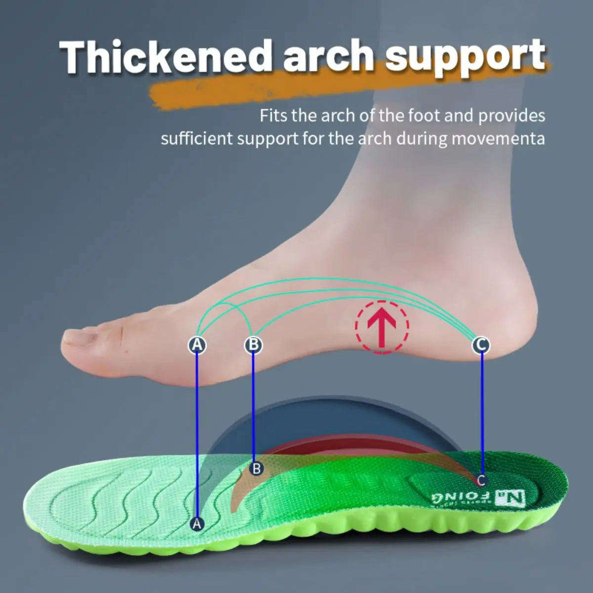 1 Paar Sport-Einlegesohlen pu hochs treck feste anti bakterielle Anti-Odorant-Einlegesohlen bequem für Schuhe Kissen