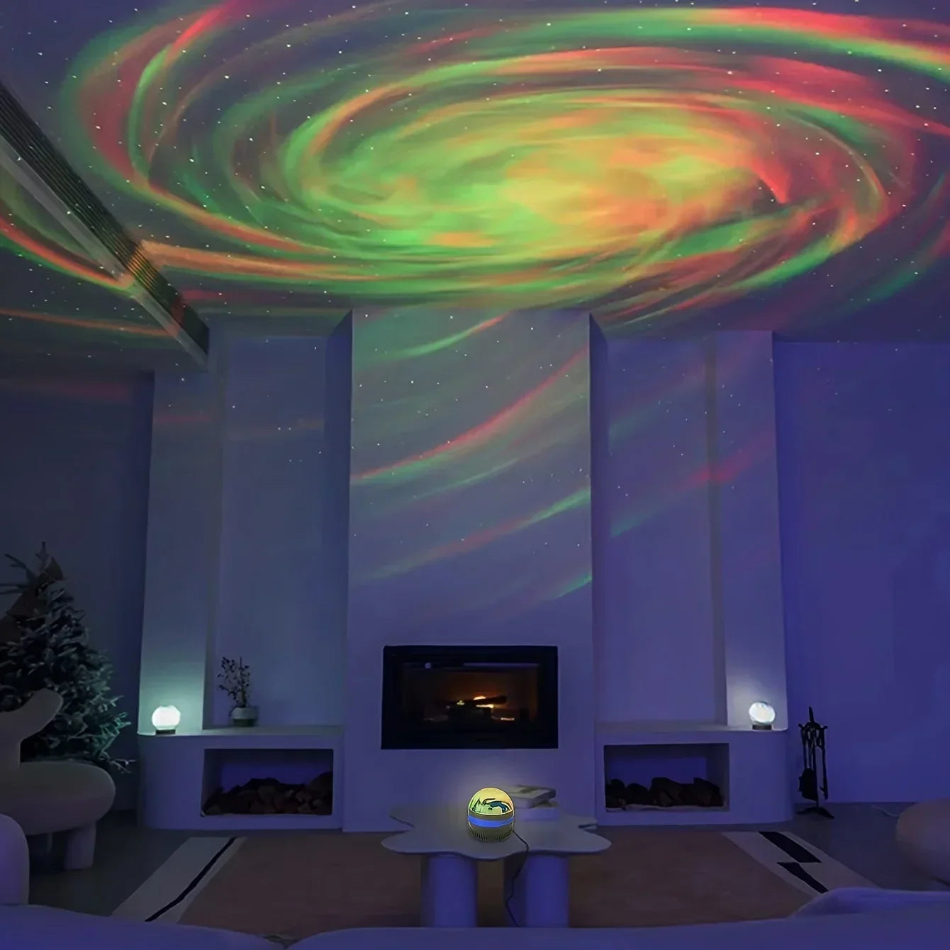 LED-Galaxie Projektor Licht mehrfarbige Fernbedienung für Schlafzimmer Dekoration Weihnachts stern Projektor Nachtlicht Neujahrs geschenk