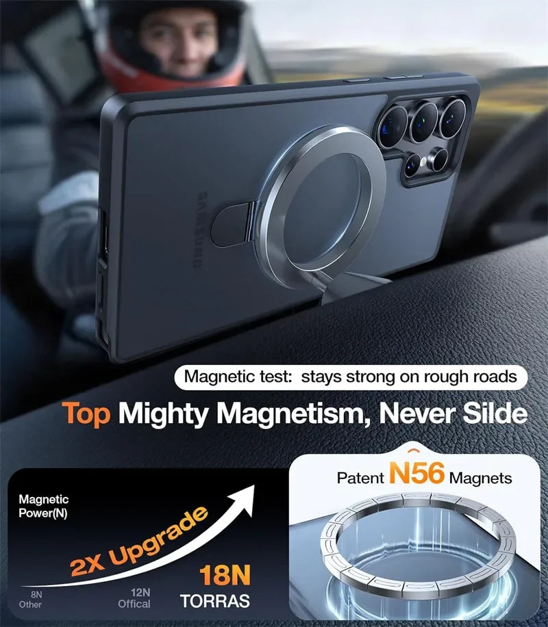 Magnetische Metal Ring Stand Hülle für Samsung Galaxy S25