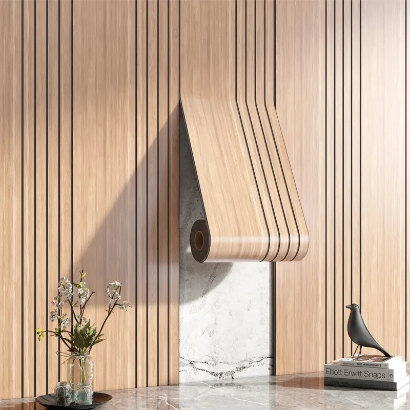 Selbstklebende Wandtafel mit Holzmaserung – Verdickter Schaumstoff, Schalldämmend, Vinyl, wasserdicht & abnehmbar – Heimdekorationsaufkleber
