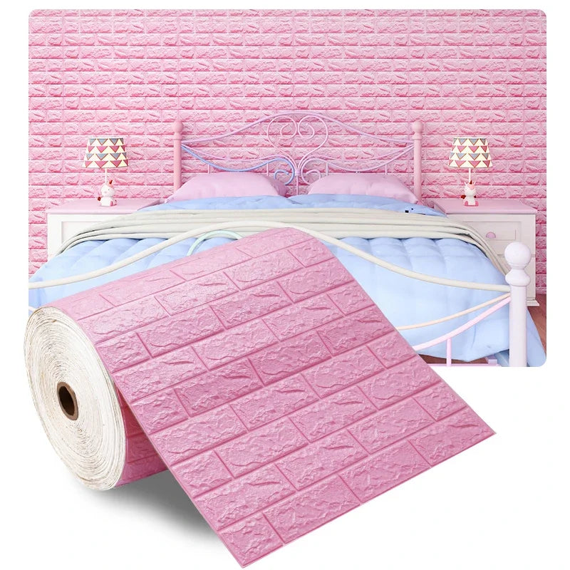 70 cm x 1/5/10 m 3D-Tapete, Dekoration, selbstklebend, antiker Schaumstoff, Ziegelstein-Tapete, Wohnzimmer, Schlafzimmer, wasserdichter 3D-Wandaufkleber