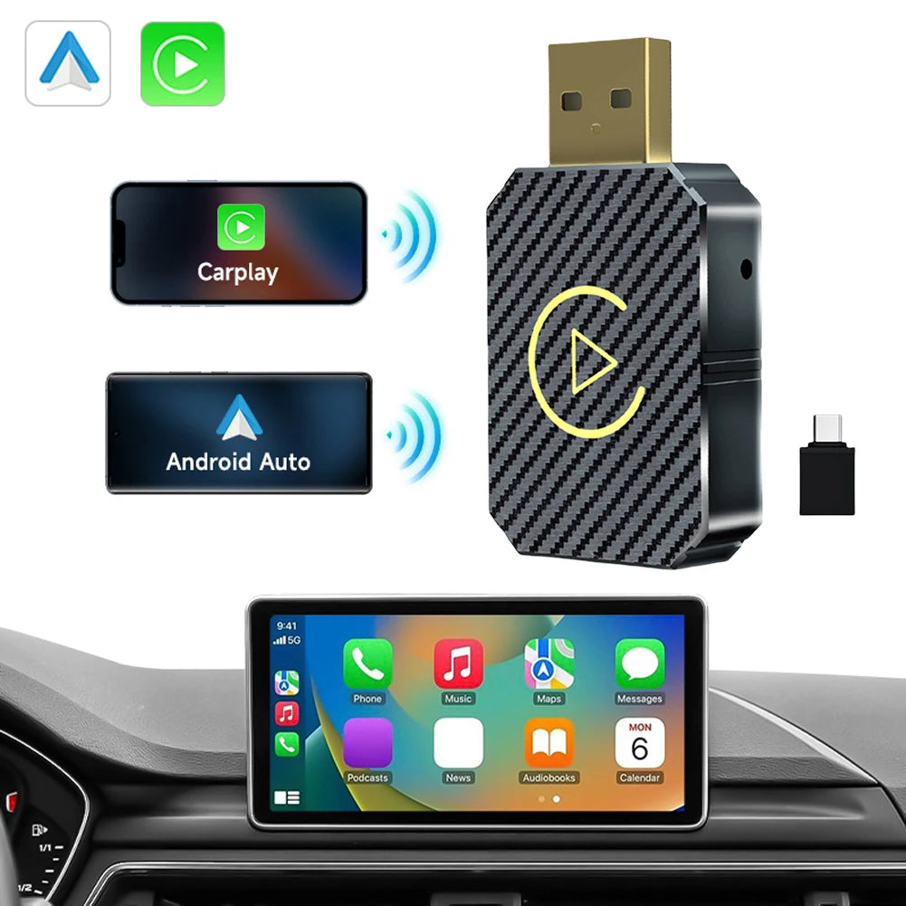Verkabelt zu Wireless Carplay & Android Auto Wireless Adapter Bluetooth 5,0 WiFi für OEM Wired Carplay Android Auto Auto
