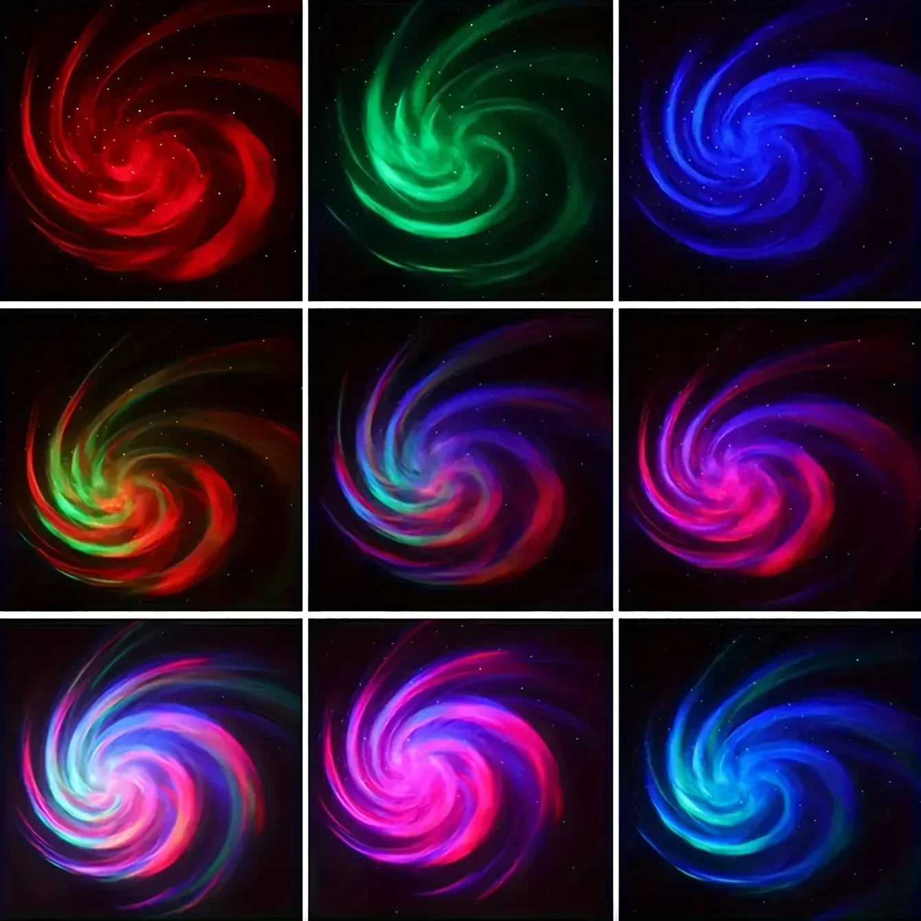 LED-Galaxie Projektor Licht mehrfarbige Fernbedienung für Schlafzimmer Dekoration Weihnachts stern Projektor Nachtlicht Neujahrs geschenk