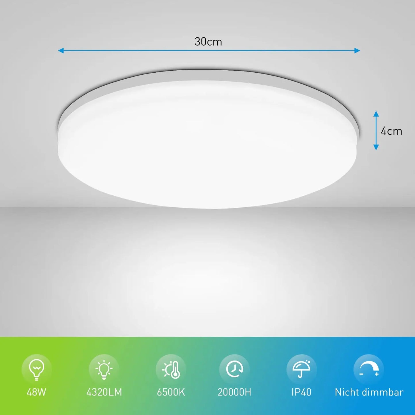 Round LED Ceiling Light Modern Home Decorative Ceiling Lighting Fixture 18/24/36/48W Living Room Bedroom Indoor Kitchen Lighting - FUXL-Shopify