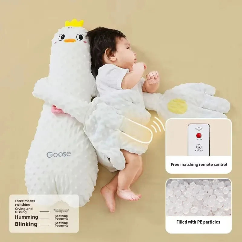 Baby-Schlafkissen mit beruhigender Palmen-Fernbedienung, elektrisches Baby-Handkissen, beruhigende Puppe, Palmenkissen für Kleinkinder