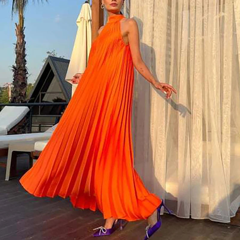 Neue 2025, Elegante Feste Schaukel Lose Party Kleid Frühling Weibliche Halter Schlank Bankett Langes Kleid Frauen Sexy Off Schulter Gala Kleid