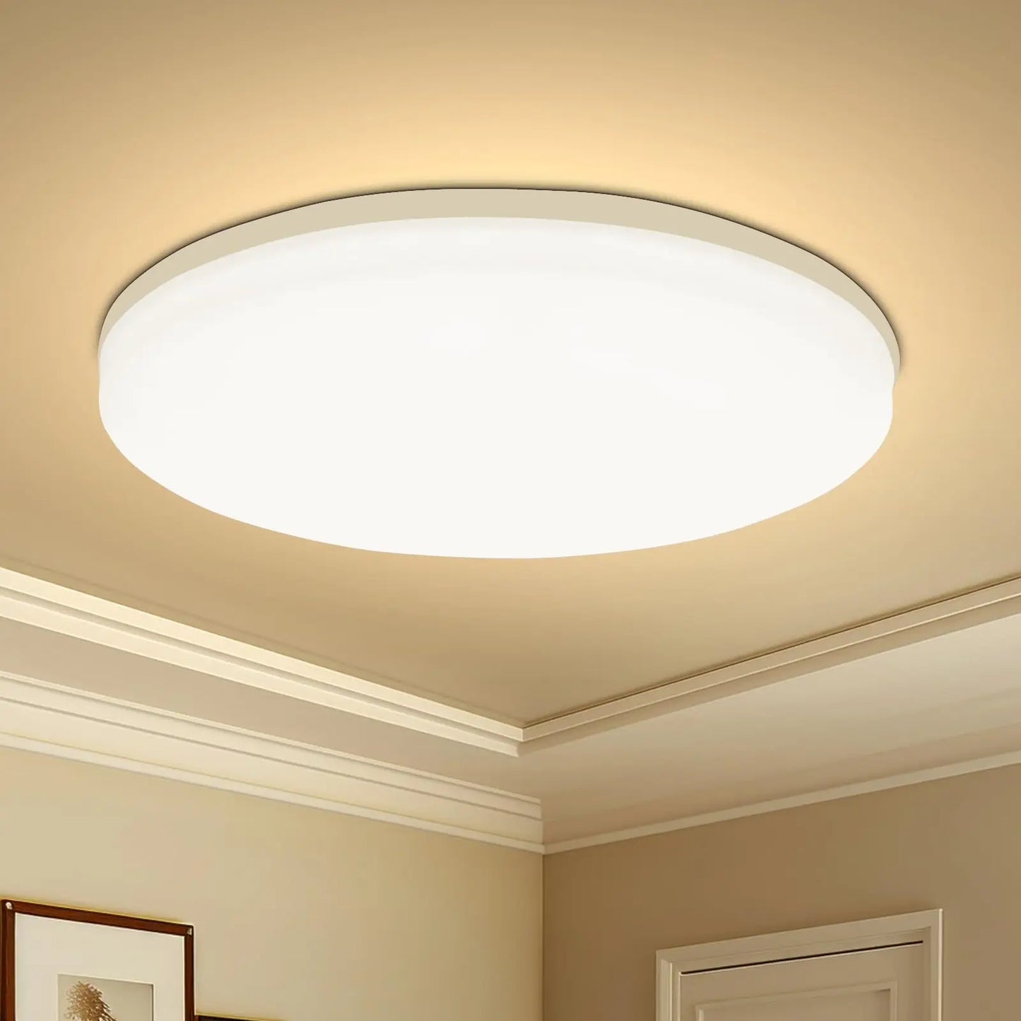 Round LED Ceiling Light Modern Home Decorative Ceiling Lighting Fixture 18/24/36/48W Living Room Bedroom Indoor Kitchen Lighting - FUXL-Shopify