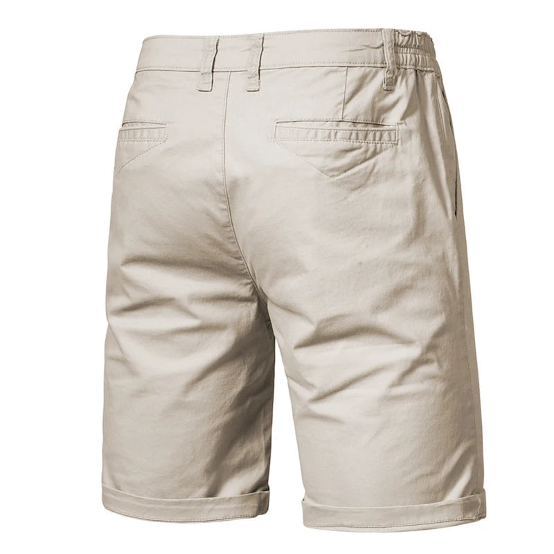 2025 neue Sommer 100% Baumwolle Solide Shorts Männer Hohe Qualität Casual Business Social Elastische Taille Männer Shorts 10 Farben Strand shorts