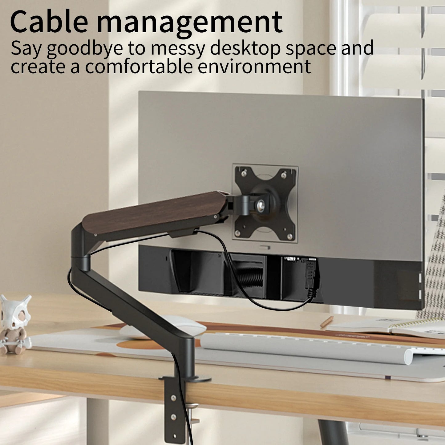 HILLPORT 17-34" Desktop Monitor Arm Halter Gas Frühling Full Motion Mount Strut LCD LED TV Halterung Ständer PC Soport Unterstützung M5