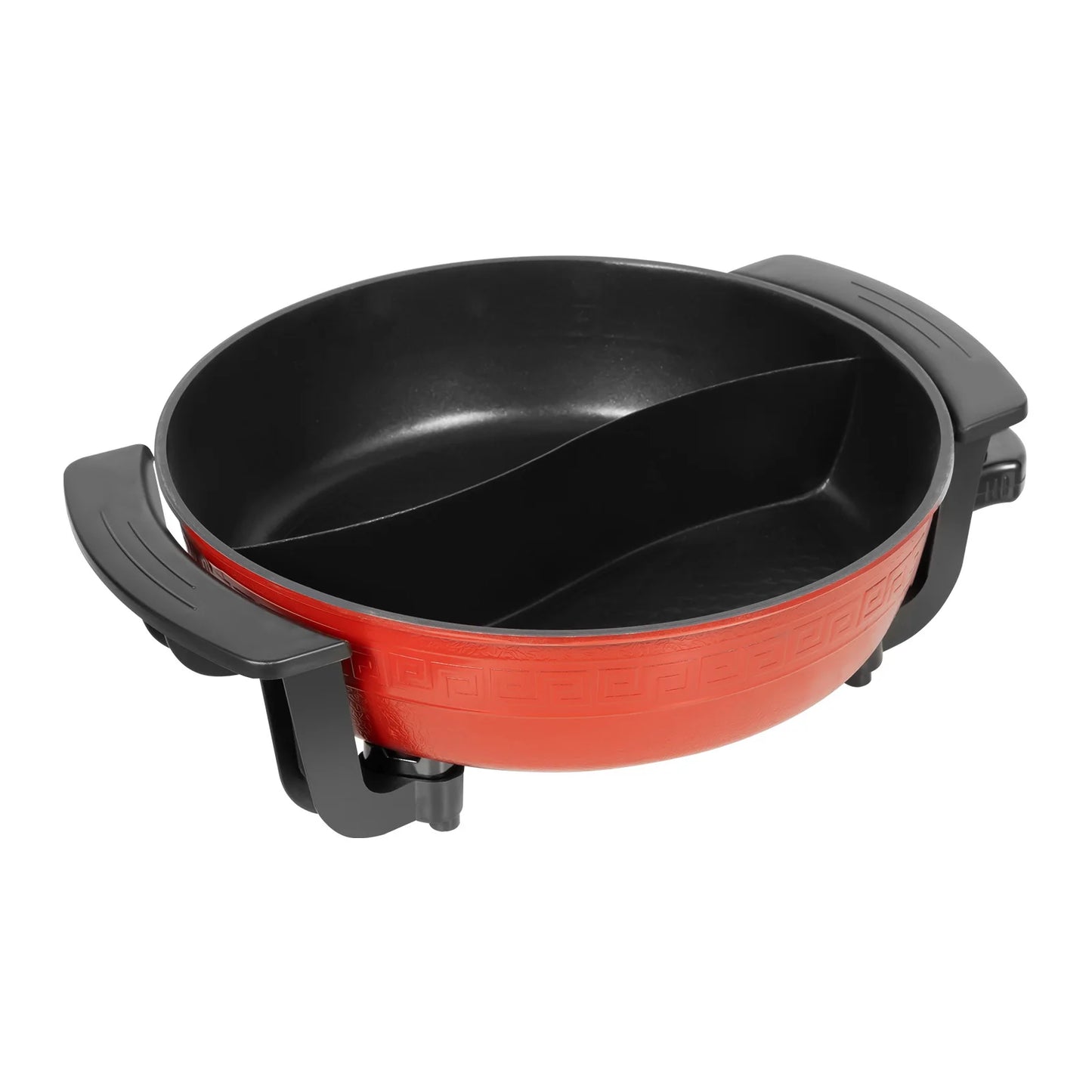 6L Haushalts-Hot Pot 1360 W 220 V elektrischer Kochtopf Bratpfanne Eintopftopf 2 Fächer Antihaft-Hotpot Temperatur einstellbar