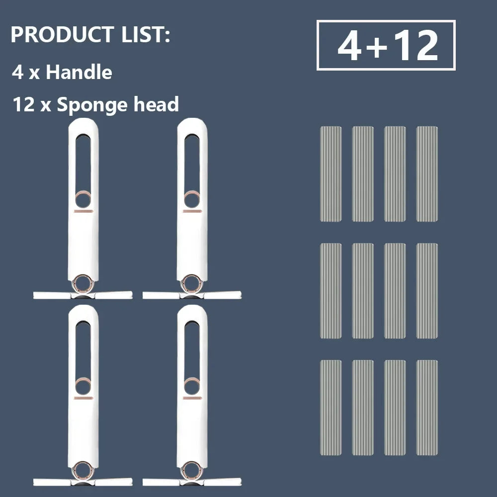 8/24Pcs Mini Squeeze Mop Mini Mopp Schreibtisch Küche Auto Sauber Werkzeuge Mops mit Selbst-quetschen Falten hause Reinigung Boden Waschen Mops