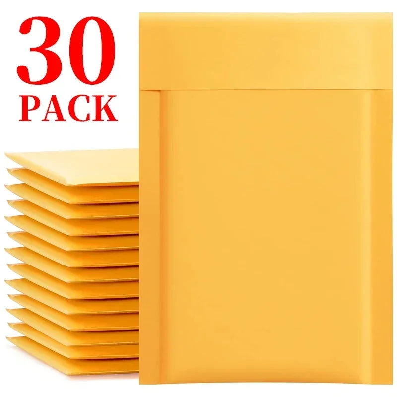 10–50 Stück Luftpolstertaschen aus Kraftpapier, selbstdichtende Papierumschläge, wasserdichte, gepolsterte, gepolsterte Schaumstoff-Versandtaschen zum Verpacken