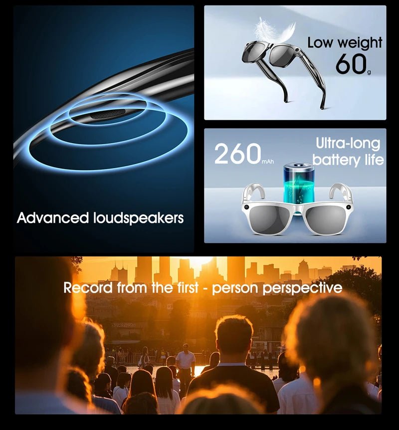 Xiaomi 4KHD AI Smart Brille GPT 100mp Multifunktionale Kamera Chat Bluetooth Anruf Sprachassistent Musik Player Smart Übersetzung