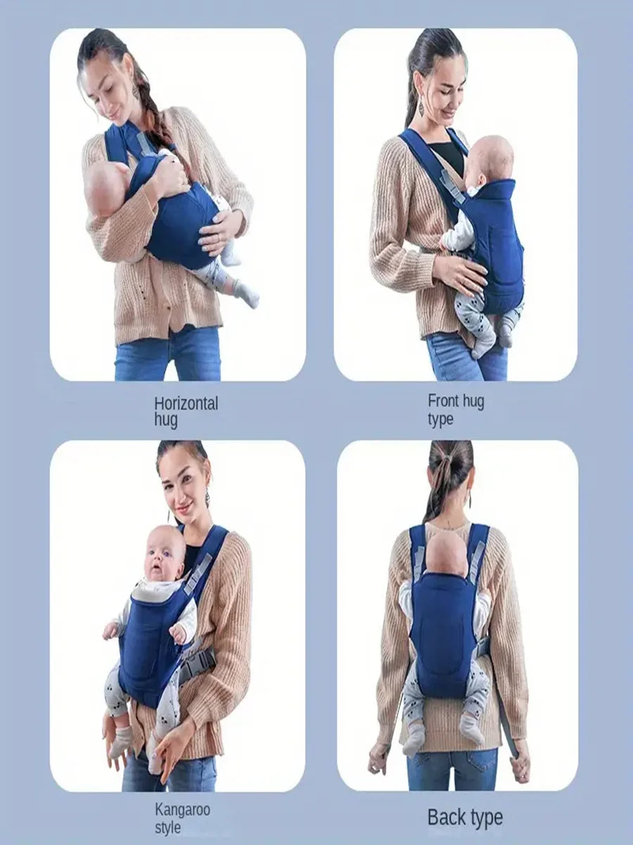 Babytrage-Tragetuch, vielseitig einsetzbar für alle Jahreszeiten, multifunktionale Schulter-Babytrage, vier Tragemethoden vorne und hinten
