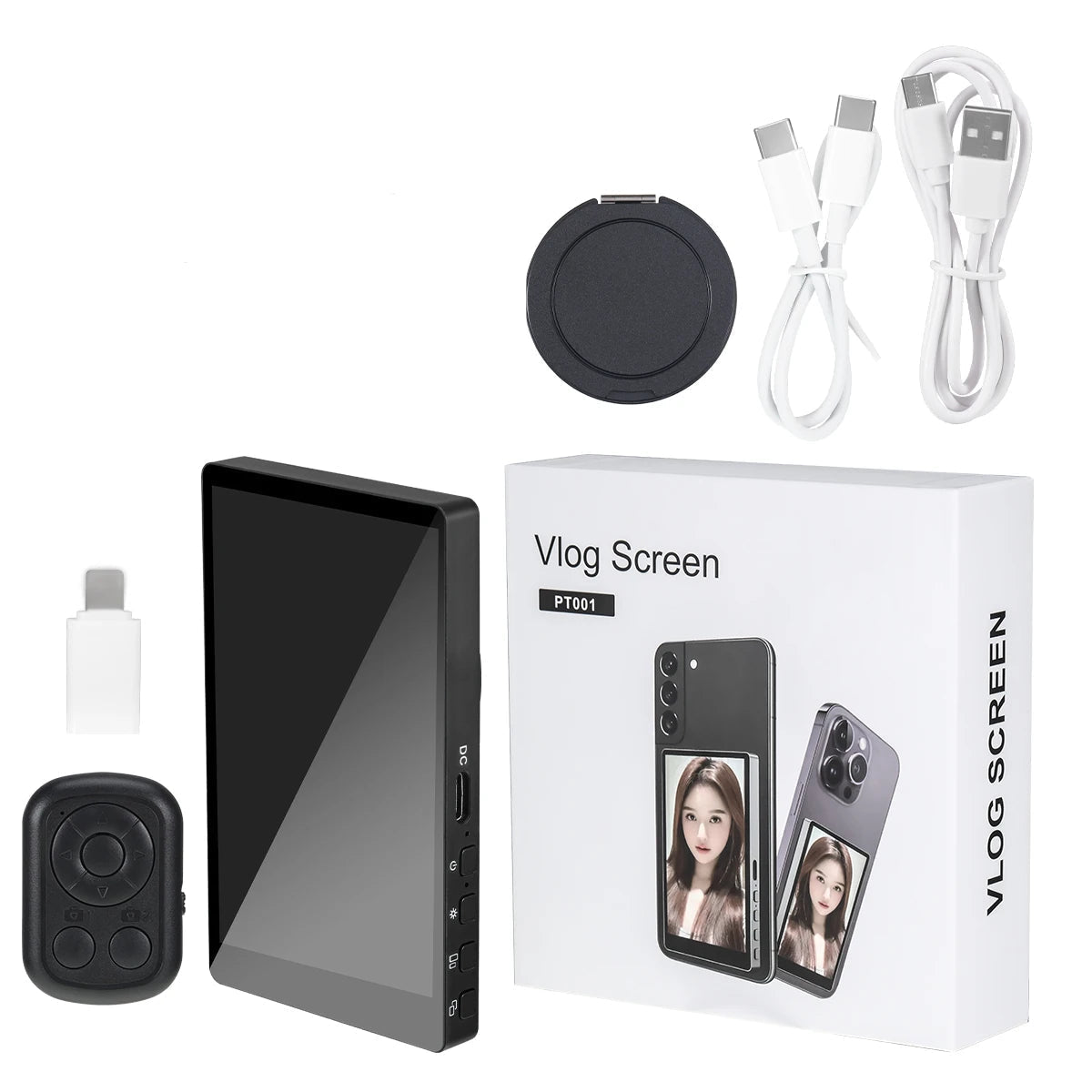 Drahtloser magnetischer Smartphone-Monitor für Rückkamera – Ideal für Selfies, Vlogs & Live-Streams
