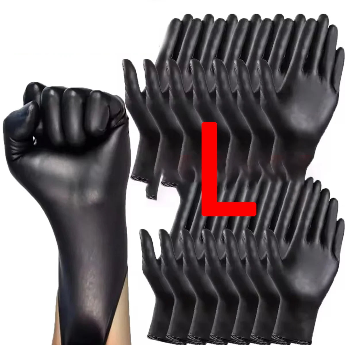 Schwarze Einmal-Handschuhe – Latexfrei für Küche & Industrie